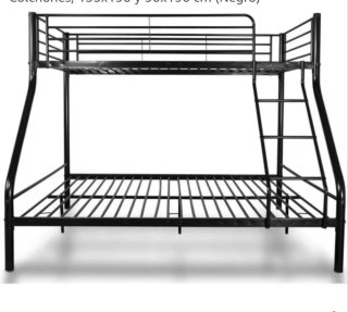 Cama Litera Matrimonio Negra