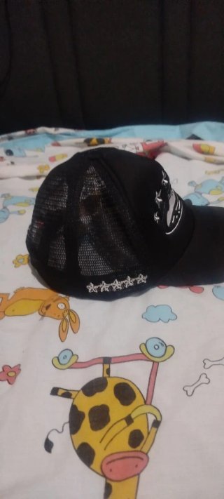 Gorra Corteiz Negra con Estrellas