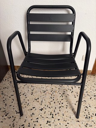 Sillón de jardín negro con estrella X 2 unidades