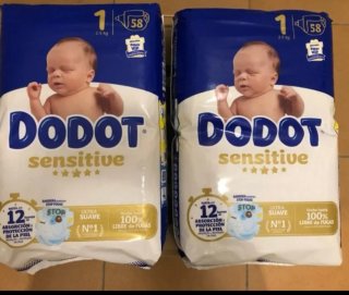 Pañales Dodot Sensitive Talla 1 (58 uds)