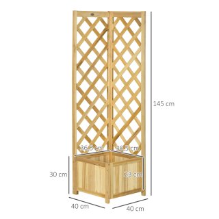 Jardinera madera con enrejado MONTADO