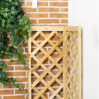 Jardinera madera con enrejado MONTADO