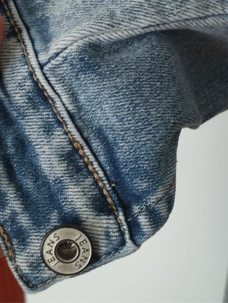 Chaqueta vaquera denim corazón alas lentejuelas