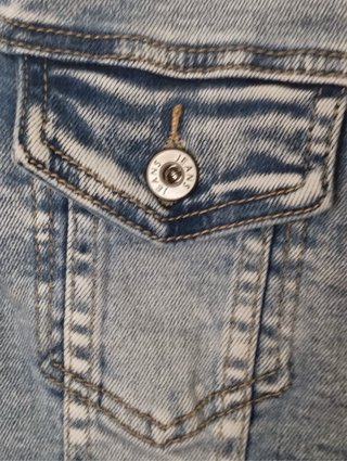 Chaqueta vaquera denim corazón alas lentejuelas