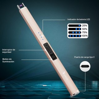 Mechero Eléctrico Recargable USB C Antiviento