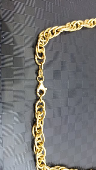 CADENA DE ORO 18K CON DOBLE ESLABON TRENZADO 21.55