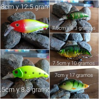 17 señuelos duros pesca Spinning