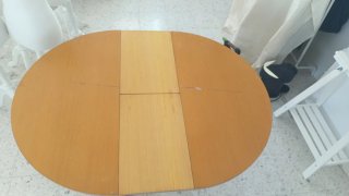 Mesa redonda ampliable madera