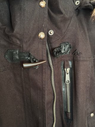 Chaqueta Invierno Quechua Mujer Negra