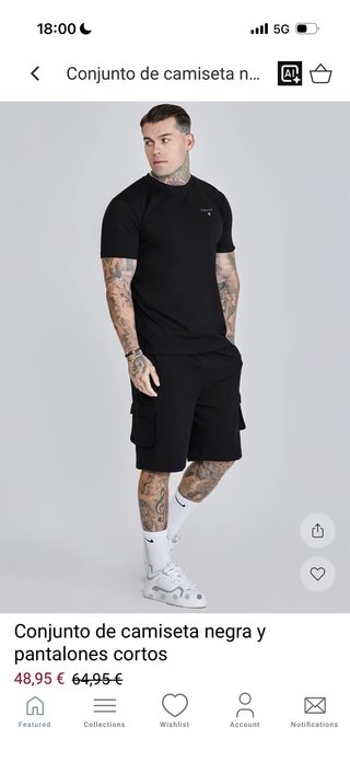 Conjunto SikSilk Talla M Negro