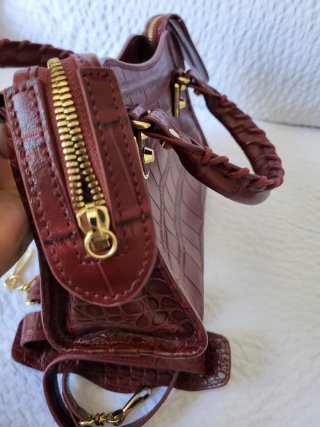 Borsa Balenciaga Pelle Coccodrillo Bordeaux