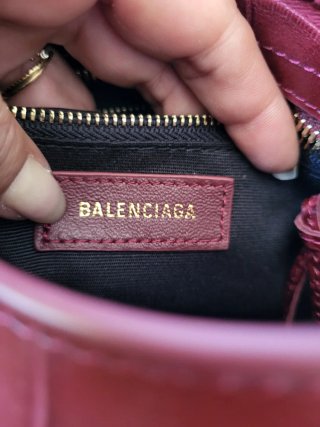 Borsa Balenciaga Pelle Coccodrillo Bordeaux