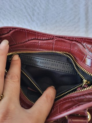 Borsa Balenciaga Pelle Coccodrillo Bordeaux
