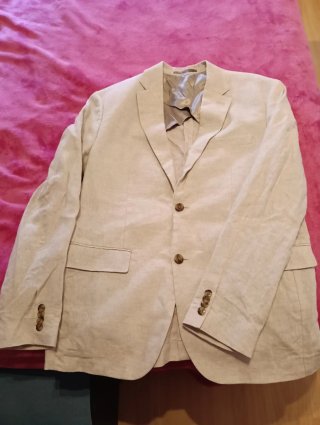 Americana de lino beige Talla L