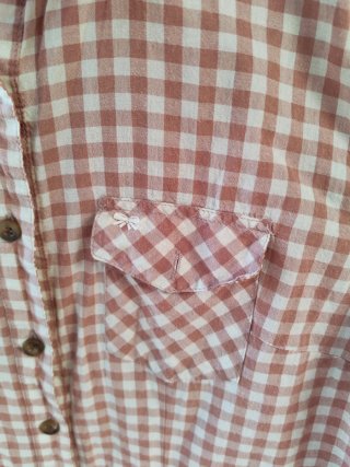 Camisa cuadros Pull&Bear rosa y blanco