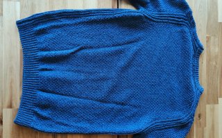 Jersey azul tejido