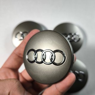 TAPABUJES AUDI 60mm GRIS - EMBLEMA LLANTAS AUDI
