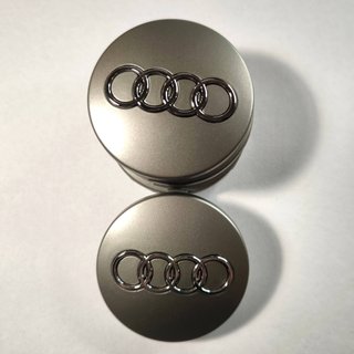TAPABUJES AUDI 60mm GRIS - EMBLEMA LLANTAS AUDI
