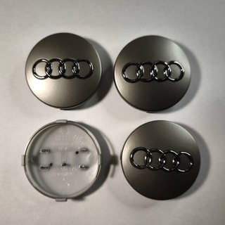 TAPABUJES AUDI 60mm GRIS - EMBLEMA LLANTAS AUDI
