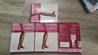 Medias Farmalastic Compresión Talla Grande Beige