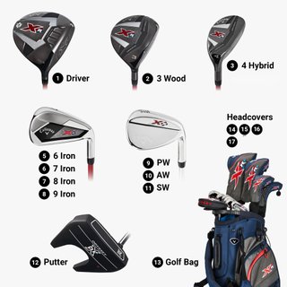 Set completo y bolsa palos golf Callaway XR