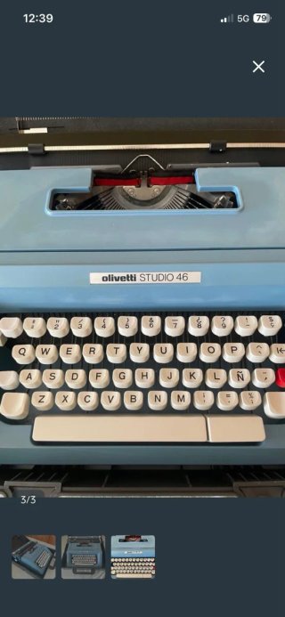 Olivetti Studio 46 Máquina de Escribir Azul