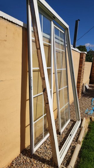 Ventanal aluminio blanco climalit