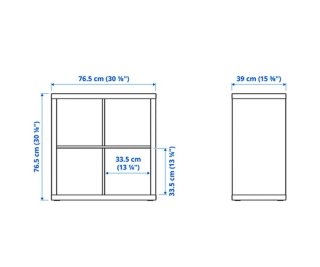 Mueble IKEA KALLAX 2x2 Negro-Marrón