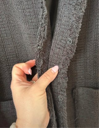 Zara Chaqueta Tweed Negra