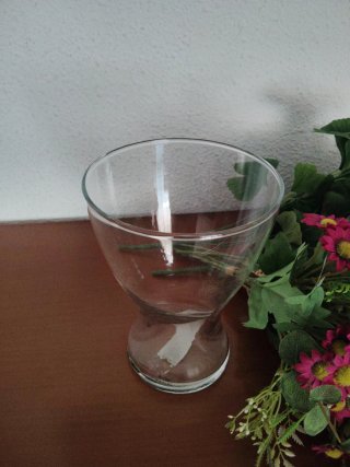 Centro floral jarrón vidrio 18 cm