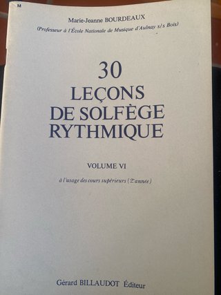 Libro 30 Leçons de Solfège Rythmique