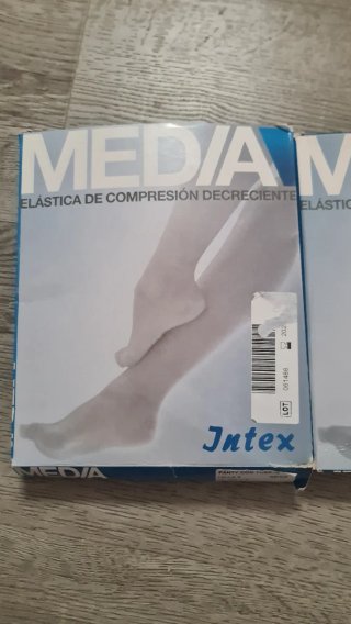 Medias de Compresión Intex Talla 5 Beige Nuevas
