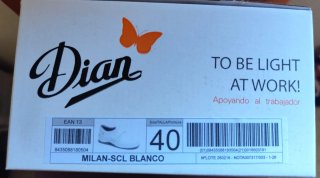 Zapatos de trabajo Dian blancos talla 40