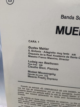 Disco, Lp, Orquesta De La Real Academia De Santa Cecilia, Franco Mannino – Muerte En Venecia (Banda Sonora Original Del Film)