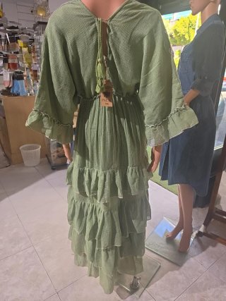 Vestido Boho Largo Verde