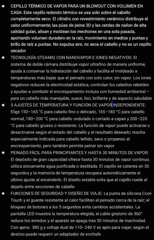 Cepillo Térmico Wavytalk Vapor Steamlift Pro