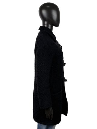 Cappotto Lana Armani Jeans Donna Tg 42 Nero
