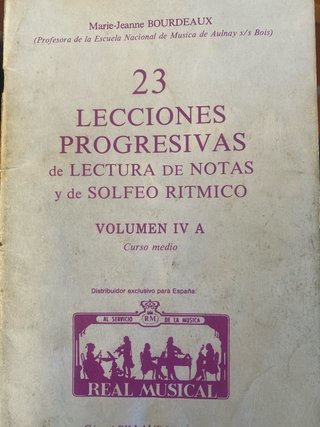 Libro Solfeo Ritmo Lecciones Progresivas