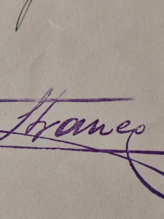Despacho Militar 1962 - Firma Franco