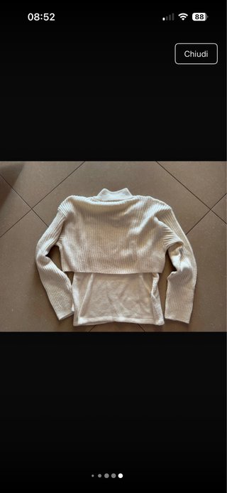 Maglione crop donna beige