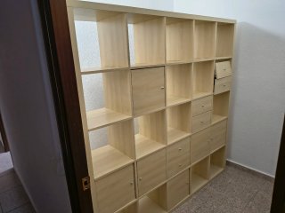 Estantería Kallax Ikea efecto roble