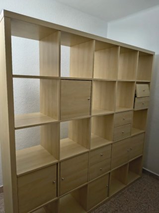 Estantería Kallax Ikea efecto roble