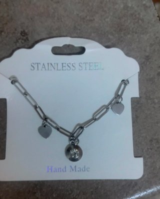 Bracciale acciaio Hand Made con ciondoli