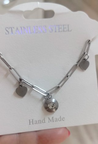 Bracciale acciaio Hand Made con ciondoli
