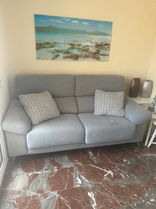 Sofá viscoelástico gris Ganga