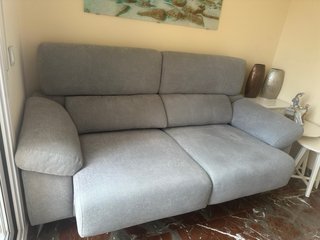 Sofá viscoelástico gris Ganga