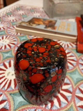 Caraffa Murano Vetro Rosso Oro