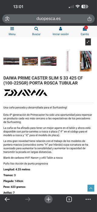 Caña DAIWA PRIME CASTER SS33425