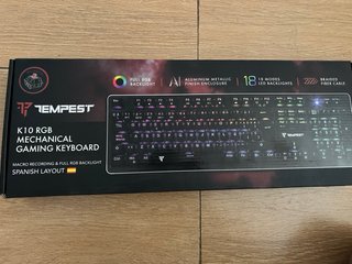 Teclado Mecánico Tempest K10 Red Switch RGB