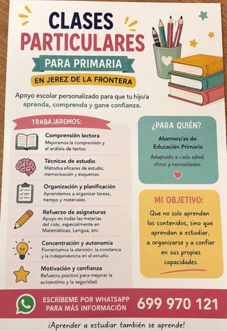 Dar clases particulares a Primaria en Jerez